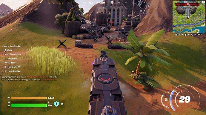 Fortnite Cow Catchers: cómo destruir las barreras viales usando Cow Catcher o Battle Bus 1 fortnite road barriers 3