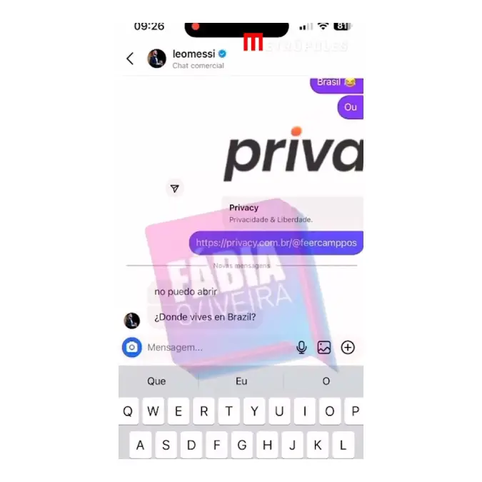 chat hot messi