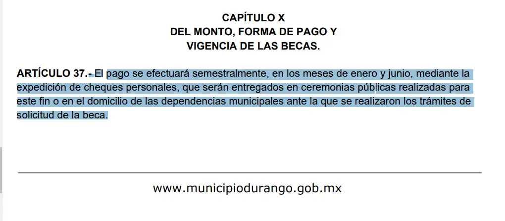 becas durango