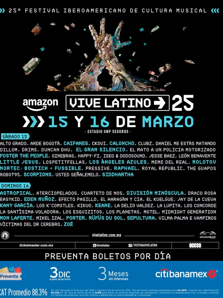 cartelera Vive Latino 2025
