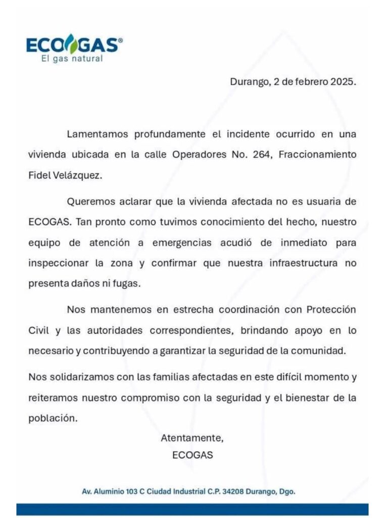 ecogas comunicado