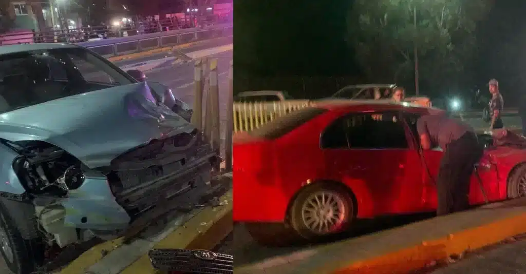 Impactante choque en Blvd Guadiana: vehículo volcado deja 6 lesionados, uno grave