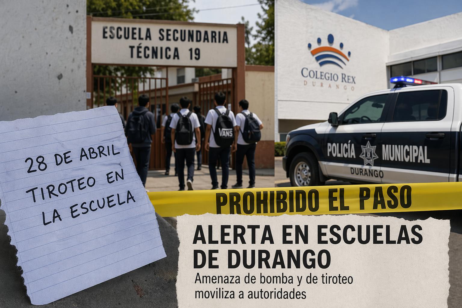 Durango en alerta: amenaza de bomba y posible tiroteo sacuden a 2 escuelas