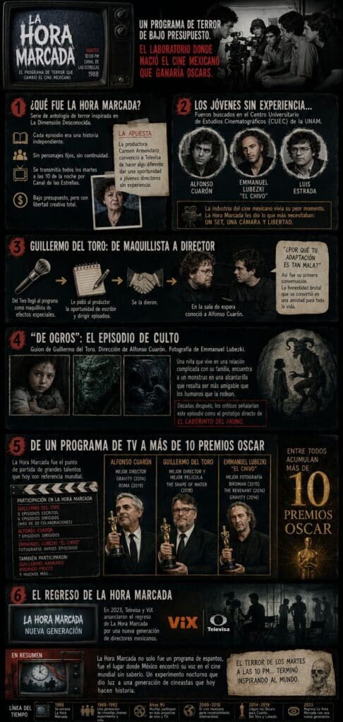 La Hora Marcada: el programa de terror que lanzó a Del Toro, Cuarón y Lubezki al Óscar