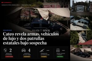 Aseguran 2 patrullas de policía estatal con sospecha de robo en cateo militar en Guadalupe Victoria, Durango