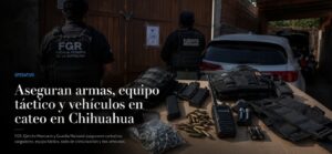 Aseguran arsenal y dos vehículos en cateo dentro de la colonia Dolores del Río en Durango
