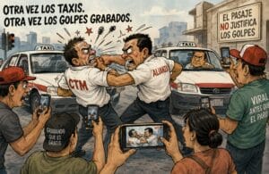 Otra vez los taxis. Otra vez los golpes grabados