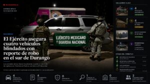 Vehículos blindados y robados: el hallazgo del Ejército que revela otro frente en Durango