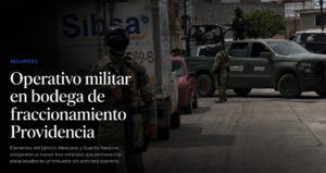 Ejército y Guardia Nacional descubren vehículos ocultos en una bodega del sur de Durango