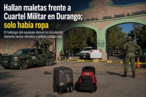 Ropa, el contenido de dos maletas que activaron un código rojo en el Cuartel Militar del 5 de Mayo en Durango