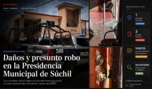 Investigan daños y presunto robo en la Presidencia Municipal de Súchil