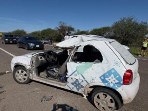 Choque en el Periférico Sur de Durango deja cuatro lesionados, uno grave