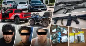 Cuatro detenidos y 6 cateos dejan armas, droga y 11 vehículos asegurados en Durango