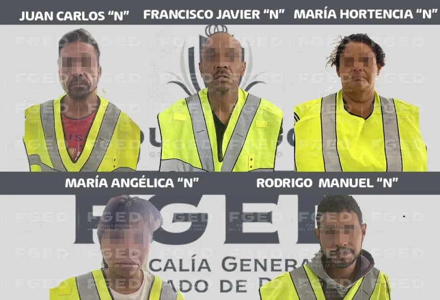 Vinculan a proceso a 5 personas por narcomenudeo en Durango
