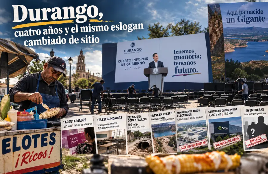 Durango, 4 años y el mismo slogan cambiado de sitio